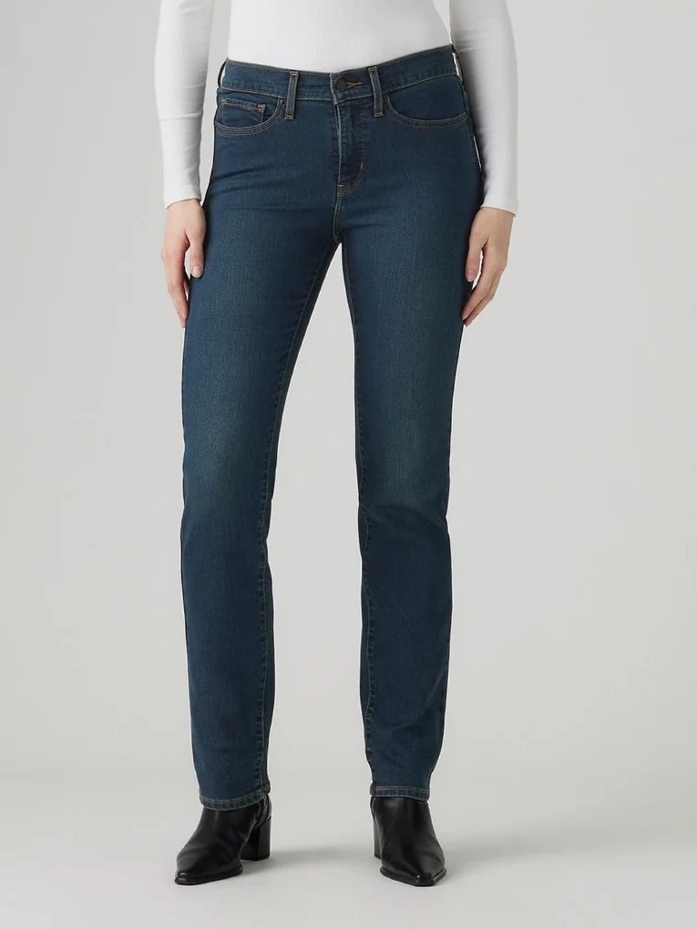 Levi's (31) 314 Shaping Straight Jeans Indigo Wash Stretch Super Soft